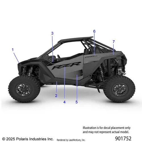 Body: Decals Graphics - 2026 Polaris Rzr Pro S Ultimate 1