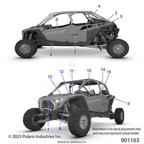 Body: Decals Graphics (4) - 2026 Polaris Rzr Pro R 4 Ultimate 1