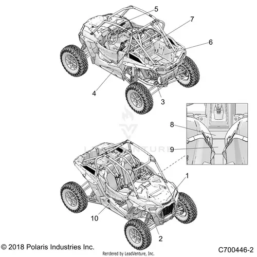 Body: Decals Standard - 2019 Polaris Rzr Xp Turbo S Velocity 1