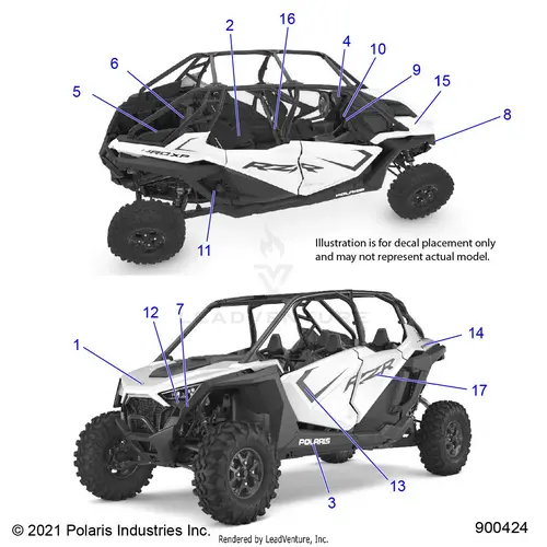 Body: Decals Standard - 2022 Polaris Rzr Turbo R 4 Sport 1