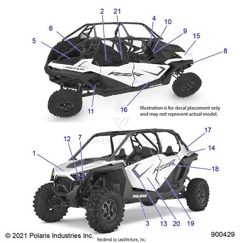 Body: Decals Standard - 2022 Polaris Rzr Turbo R 4 Ultimate 1
