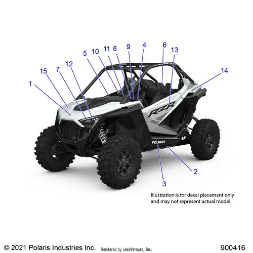Body: Decals Standard - 2022 Polaris Rzr Turbo R Sport 1