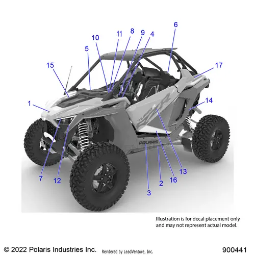 Body: Decals Standard - 2022 Polaris Rzr Turbo R Ultimate 1