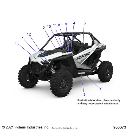 Body: Decals Standard - 2023 Polaris Rzr Pro R Ultimate 1