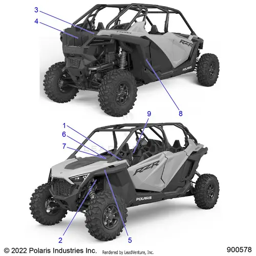 Body: Decals Standard - 2023 Polaris Rzr Pro Xp 4 Sport 1