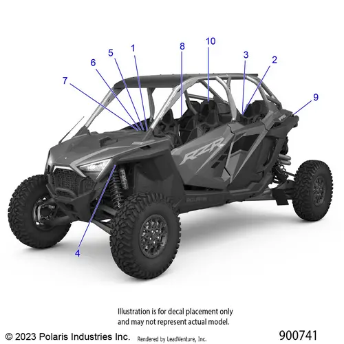 Body: Decals Standard - 2024 Polaris Rzr Pro R 4 Ultimate 1