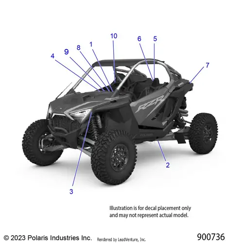 Body: Decals Standard - 2024 Polaris Rzr Pro R Ultimate 1