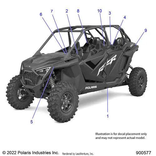 Body: Decals Standard - 2024 Polaris Rzr Turbo R 4 Sport 1