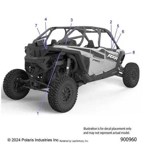 Body: Decals Standard - 2025 Polaris Rzr Pro R 4 Sport 1