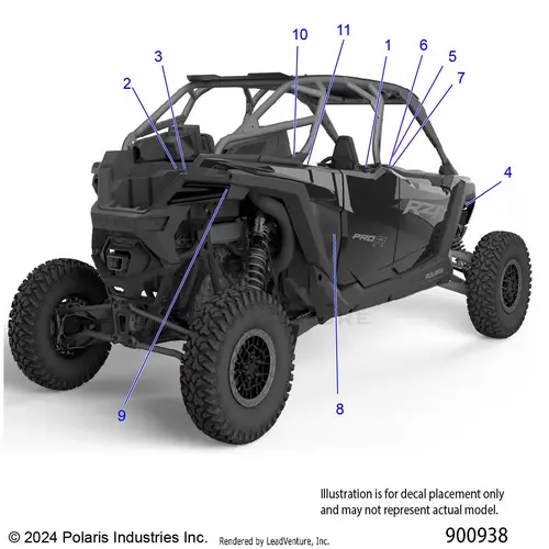 Body: Decals Standard - 2025 Polaris Rzr Pro R 4 Ultimate 1