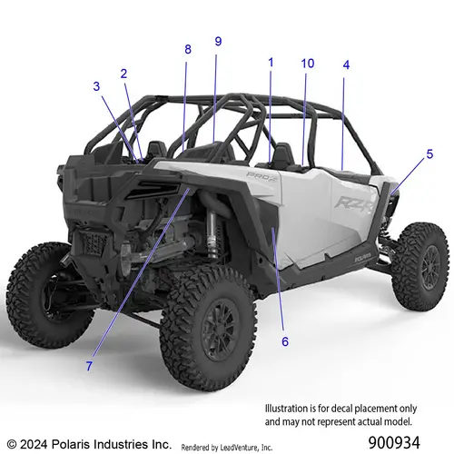 Body: Decals Standard - 2025 Polaris Rzr Pro R Sport 1