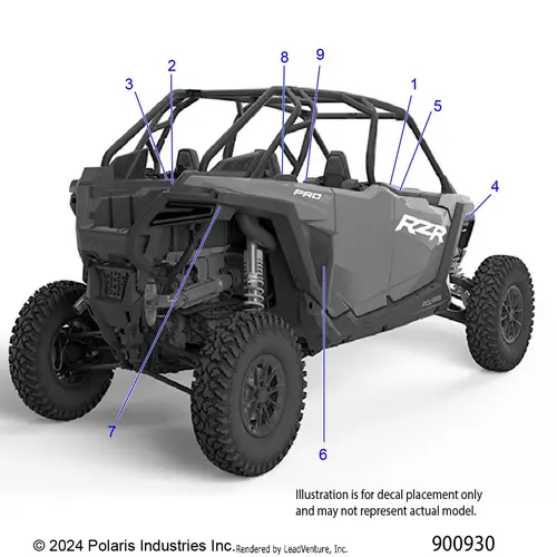 Body: Decals Standard - 2025 Polaris Rzr Pro S 4 Premium 1