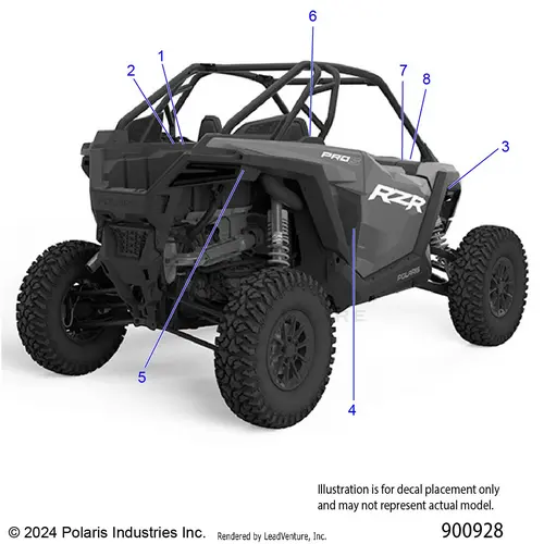 Body: Decals Standard - 2025 Polaris Rzr Pro S Premium 1