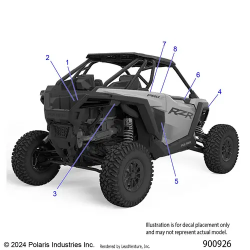 Body: Decals Standard - 2025 Polaris Rzr Pro S Ultimate 1