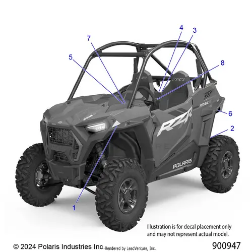 Body: Decals Standard - 2026 Polaris Rzr 900 Trail S Sport 1