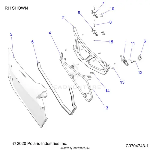 Body: Doors (2) - 2021 Polaris Rzr 900 Trail/Trail S 1