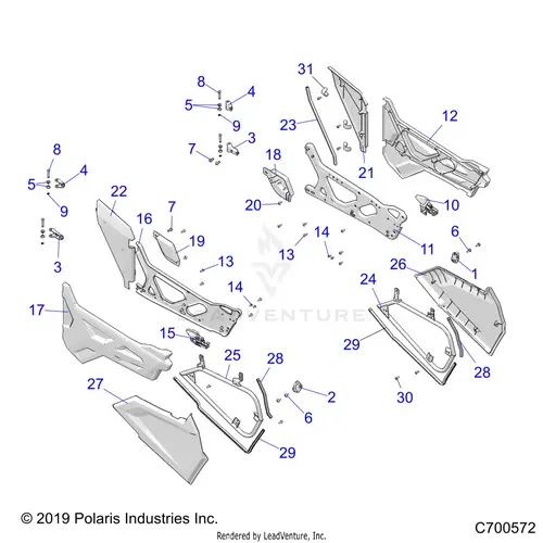 Body: Doors - 2020 Polaris Rzr 900 Eps Ride Command 1