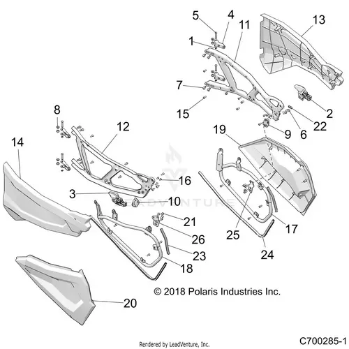 Body: Doors Front - 2019 Polaris Rzr Xp 4 Turbo S 1