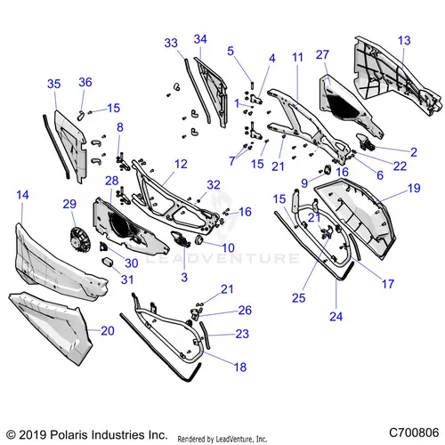 Body: Doors Front - 2020 Polaris Rzr Turbo S 1