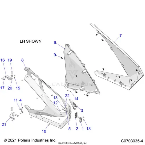 Body: Doors Front - 2021 Polaris Rzr Pro Xp 4 Premium 1