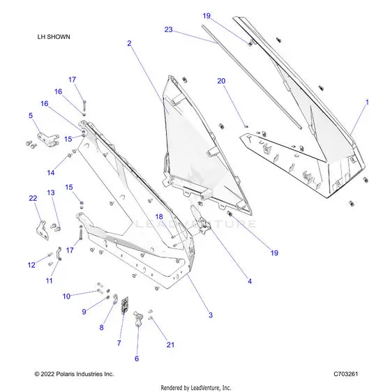 Body: Doors Front - 2023 Polaris Rzr Pro R 4 Sport 1
