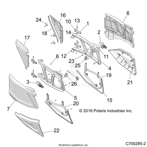 Body: Doors Rear (2) - 2019 Polaris Rzr Turbo 4 1