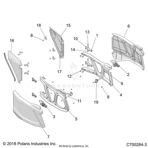 Body: Doors Rear - 2021 Polaris Rzr Turbo S 4 1
