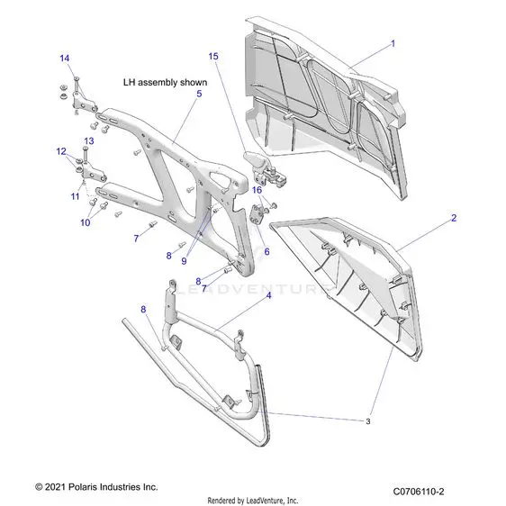 Body: Doors Rear - 2022 Polaris Rzr Xp 4 1000 High Lifter 1