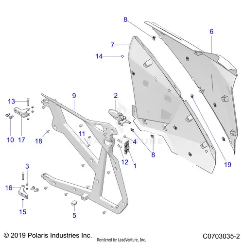 Body: Doors Rear - 2023 Polaris Rzr Pro R 4 Sport 1