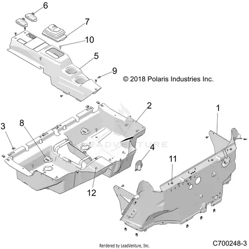 Body: Floor - 2020 Polaris Rzr Turbo S 4 1