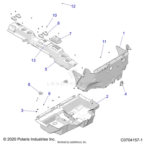 Body: Floor - 2021 Polaris Rzr Xp 4 1000 High Lifter 1