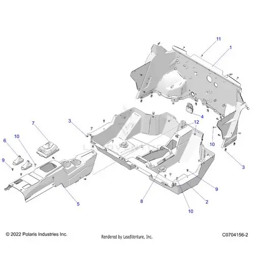 Body: Floor - 2023 Polaris Rzr Xp 1000 Premium 1