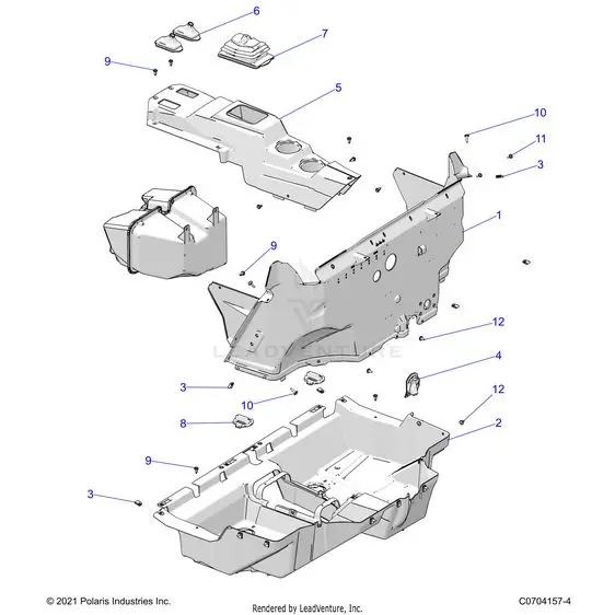 Body: Floor - 2023 Polaris Rzr Xp 4 1000 Premium 1