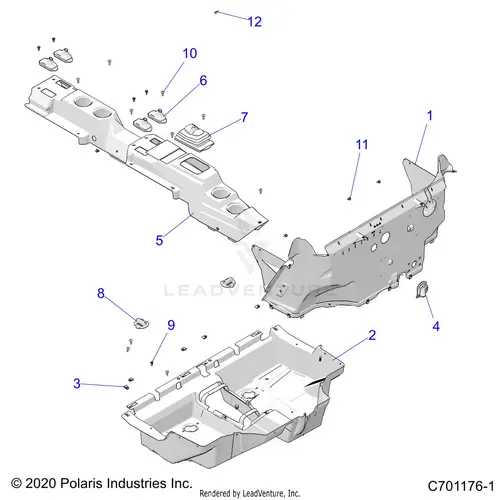 Body: Floor - 2023 Polaris Rzr Xp 4 1000 Sport 1