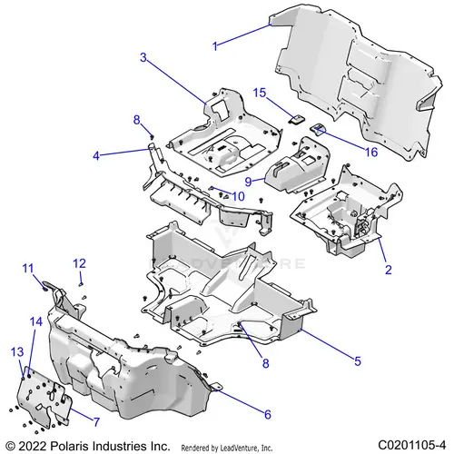 Body: Floor - 2025 Polaris Rzr 200 Md 1
