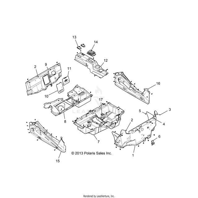 Body: Floor And Rocker Panels - 2015 Polaris Rzr Xp 1000 1