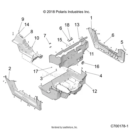 Body: Floor And Rocker Panels - 2019 Polaris Rzr 570 1