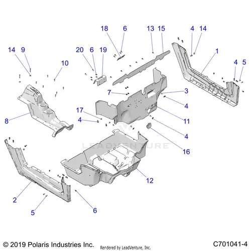 Body: Floor And Rocker Panels - 2020 Polaris Rzr 570 1