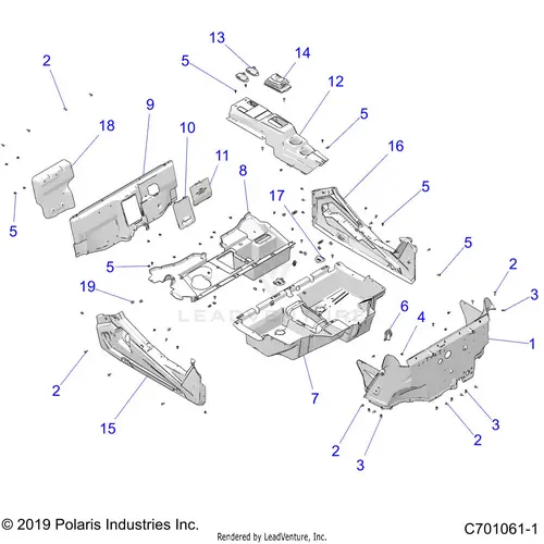 Body: Floor And Rocker Panels - 2020 Polaris Rzr Turbo S Velocity 1
