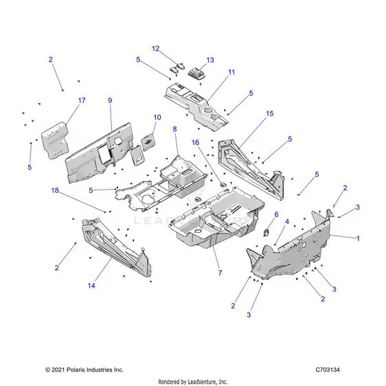 Body: Floor And Rocker Panels - 2023 Polaris Rzr 900 Trail 1