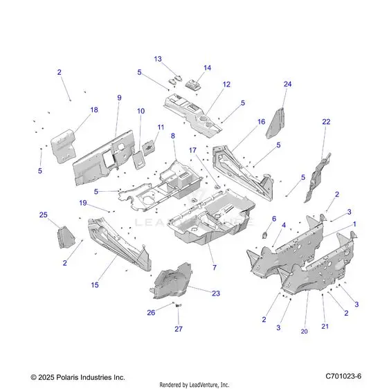 Body: Floor And Rocker Panels - 2026 Polaris Rzr Trail S 1000 Ultimate 1
