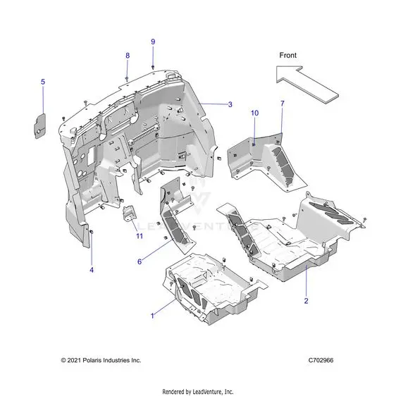 Body: Floor Panels - 2023 Polaris Rzr Turbo R 4 Premium Ride Command 1