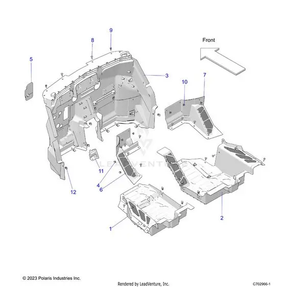 Body: Floor Panels - 2024 Polaris Rzr Turbo R 4 Premium 1