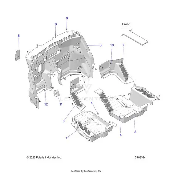 Body: Floor Panels Front - 2024 Polaris Rzr Pro R Ultimate 1