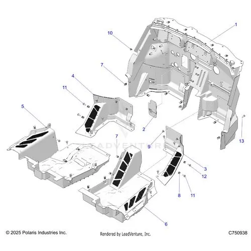Body: Floor Panels Front - 2026 Polaris Rzr Pro Xp 4 Sport 1