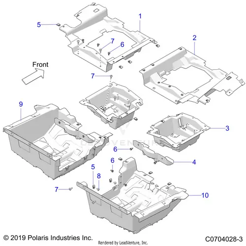 Body: Floor Panels Rear - 2024 Polaris Rzr Turbo R 4 Premium 1