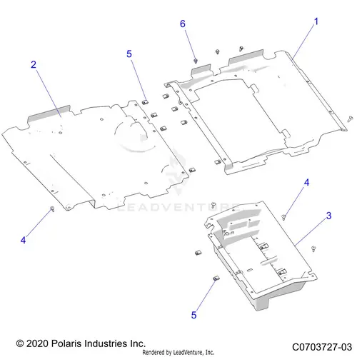 Body: Floor Panels Underseat - 2022 Polaris Rzr Pro R Ultimate 1