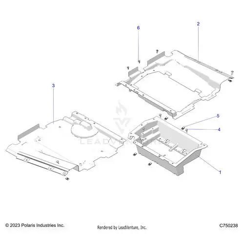 Body: Floor Panels Underseat - 2025 Polaris Rzr Pro S Sport 1