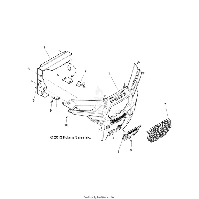 Body: Front Bumper - 2016 Polaris Rzr 4 900 1