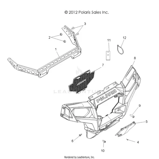 Body: Front Bumper - 2016 Polaris Rzr 570 1